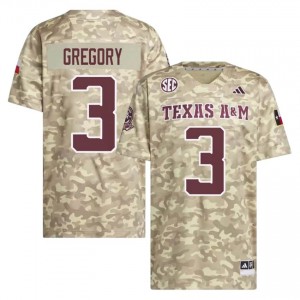 Beige Aaron Gregory #3 12th Man Legacy Edition Football Men High School Durable-Stitched SEC Jersey 88306239