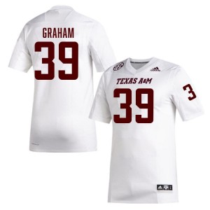Genuine Adam Graham Texas A&M #39 White Men High School SEC High-Performance Football Jersey 73731864