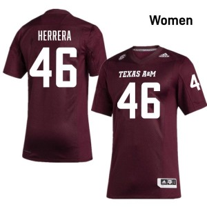Aidan Herrera Women Licensed #46 Aggies SEC Maroon Football College High-Quality Jersey 46909882