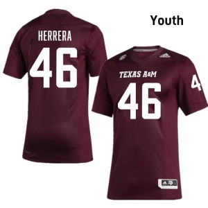 Maroon Aidan Herrera #46 Texas A&M Aggies Legacy Edition Football Youth Player Durable-Stitched SEC Jersey 41610574