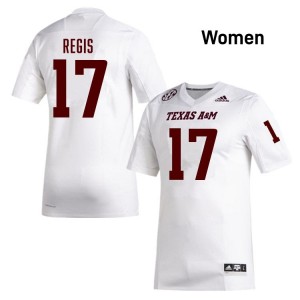 Albert Regis Women Licensed #17 TAMU SEC White Football NCAA High-Quality Jersey 85060516
