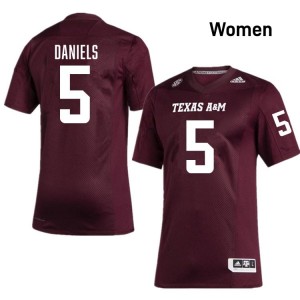 #5 Amari Daniels Aggies SEC Football University Embroidered Numbers Jersey (Women, Maroon) 82125667