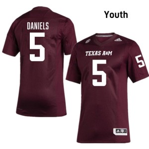 Texas A&M Aggies SEC #5 Amari Daniels Youth NCAA Football Maroon Game Day Sewn Jersey 66409352