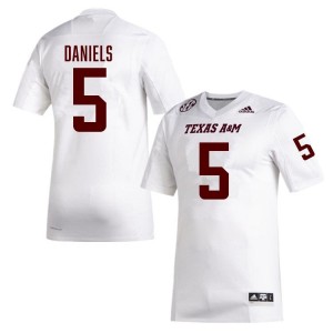Texas A&M White #5 Amari Daniels Men Authentic SEC College Pro-Stitched Football Jersey 62992403