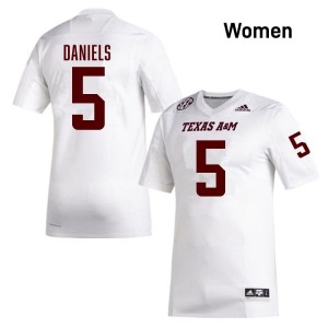 Genuine Amari Daniels TAMU #5 White Women Player SEC High-Performance Football Jersey 84489384