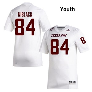 Aggies SEC #84 Amari Niblack Youth NCAA Football White Game Day Sewn Jersey 58766342
