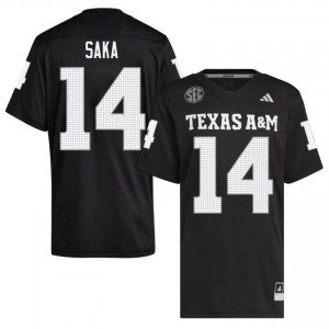 Anto Saka Men Licensed #14 Texas A&M SEC Black Football Player High-Quality Jersey 19492930