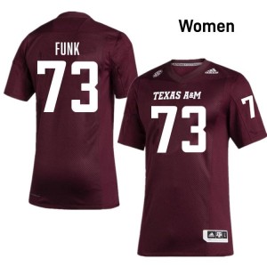 Women Ashton Funk Texas A&M Pride #73 Maroon SEC Sewn High School Football Jersey 39698655
