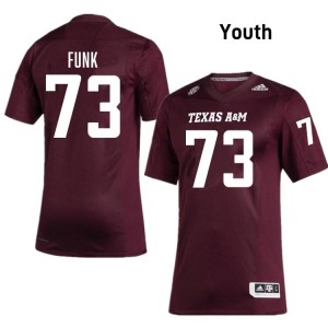 #73 Ashton Funk TAMU SEC Football University Embroidered Numbers Jersey (Youth, Maroon) 95292447