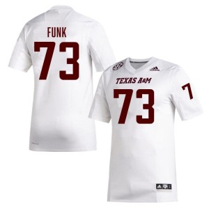 Aggies SEC #73 Ashton Funk Men NCAA Football White Game Day Sewn Jersey 92028473