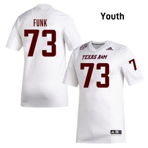 Genuine Ashton Funk Texas A&M #73 White Youth Player SEC High-Performance Football Jersey 99445956