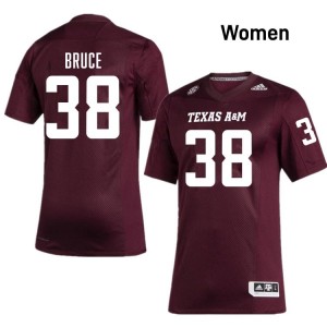 Benjamin Bruce Women Licensed #38 Texas A&M SEC Maroon Football High School High-Quality Jersey 83873503