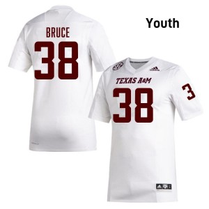 Texas A&M SEC #38 Benjamin Bruce Youth Player Football White Game Day Sewn Jersey 74876825