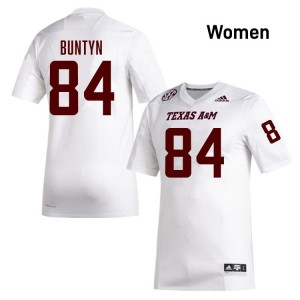 TAMU White #84 Blake Buntyn Women Authentic SEC NCAA Pro-Stitched Football Jersey 98099071