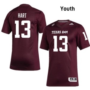 #13 Brady Hart TAMU SEC Football High School Embroidered Numbers Jersey (Youth, Maroon) 62336663