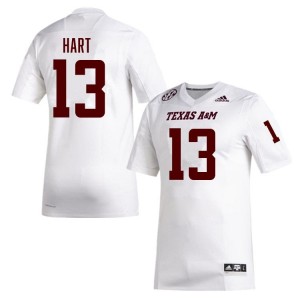 Aggies SEC #13 Brady Hart Men University Football White Game Day Sewn Jersey 74450814