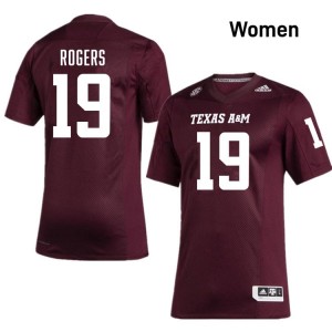 Maroon Bravion Rogers #19 Texas A&M Legacy Edition Football Women University Durable-Stitched SEC Jersey 46558921