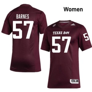 Maroon Bryce Barnes #57 Texas A&M Legacy Edition Football Women Player Durable-Stitched SEC Jersey 88236858