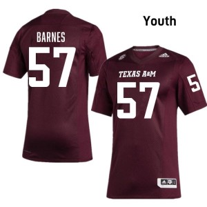 Youth Bryce Barnes TAMU Pride #57 Maroon SEC Sewn High School Football Jersey 84365658
