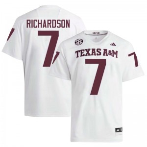 Men Bucky Richardson Aggies Pride #7 White SEC Sewn College Football Jersey 41026611