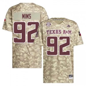 CJ Mims Men Licensed #92 Texas A&M SEC Beige Football Player High-Quality Jersey 19870499