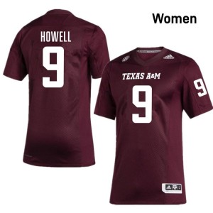 Genuine Cashius Howell Texas A&M #9 Maroon Women High School SEC High-Performance Football Jersey 16149774