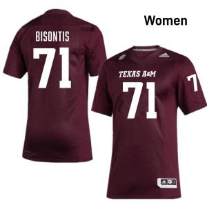 Chase Bisontis Women Licensed #71 Aggies SEC Maroon Football High School High-Quality Jersey 19758342