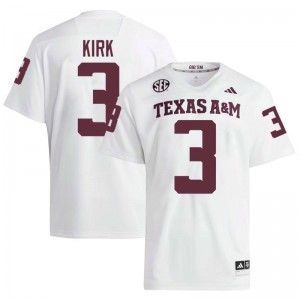 Men Christian Kirk Aggies Pride #3 White SEC Sewn Player Football Jersey 89882972