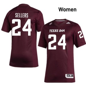 Genuine Cobey Sellers Texas A&M #24 Maroon Women High School SEC High-Performance Football Jersey 37704264