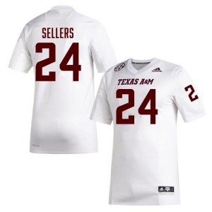 White Cobey Sellers #24 Aggies Legacy Edition Football Men NCAA Durable-Stitched SEC Jersey 52073949