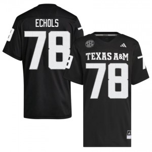Aggies Black #78 Coen Echols Men Authentic SEC Player Pro-Stitched Football Jersey 82762585