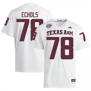 TAMU SEC #78 Coen Echols Men High School Football White Game Day Sewn Jersey 44489778