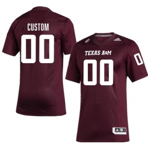 Men Custom Texas A&M Aggies Pride #00 Maroon SEC Sewn University Football Jersey 41143942