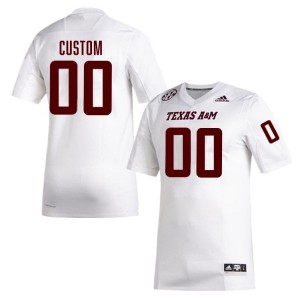 Aggies White #00 Custom Men Authentic SEC Player Pro-Stitched Football Jersey 13564806