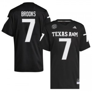 Aggies Black #7 Dalton Brooks Men Authentic SEC NCAA Pro-Stitched Football Jersey 38552014