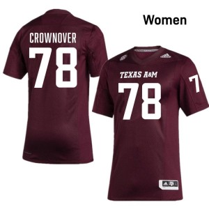 Aggies Maroon #78 Dametrious Crownover Women Authentic SEC NCAA Pro-Stitched Football Jersey 90395468