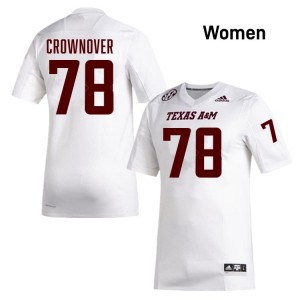 White Dametrious Crownover #78 TAMU Legacy Edition Football Women High School Durable-Stitched SEC Jersey 39294316