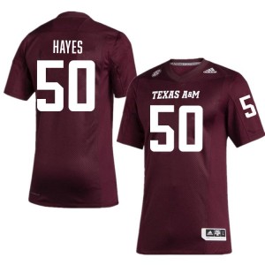 Genuine Dayon Hayes Texas A&M Aggies #50 Maroon Men Player SEC High-Performance Football Jersey 80641319