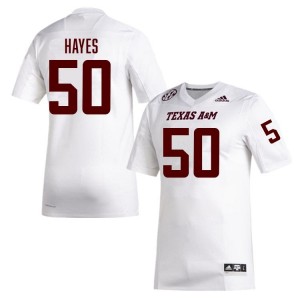 Men Dayon Hayes Aggies Pride #50 White SEC Sewn NCAA Football Jersey 50302663
