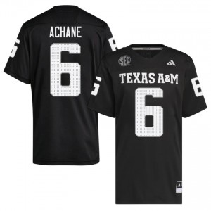 De'Von Achane Men Licensed #6 Texas A&M SEC Black Football College High-Quality Jersey 64478700