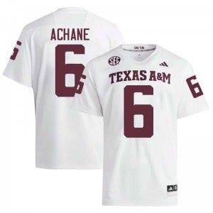 White De'Von Achane #6 12th Man Legacy Edition Football Men High School Durable-Stitched SEC Jersey 40343773