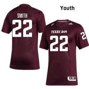 Genuine EJ Smith TAMU #22 Maroon Youth NCAA SEC High-Performance Football Jersey 48947562