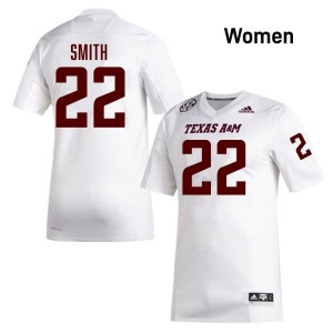White EJ Smith #22 Texas A&M Aggies Legacy Edition Football Women Player Durable-Stitched SEC Jersey 65428613