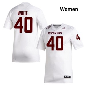 TAMU SEC #40 Gray Evans Women High School Football White Game Day Sewn Jersey 34964553