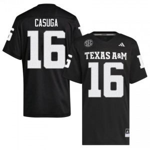 Aggies Black #16 Helaman Casuga Men Authentic SEC University Pro-Stitched Football Jersey 49062784