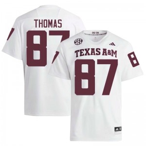 Men Houston Thomas Aggies Pride #87 White SEC Sewn NCAA Football Jersey 43133895