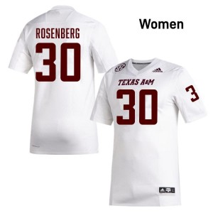 #30 JR Rosenberg TAMU SEC Football High School Embroidered Numbers Jersey (Women, White) 23691842