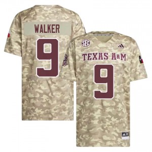 TAMU SEC #9 Jahdae Walker Men NCAA Football Beige Game Day Sewn Jersey 92800725