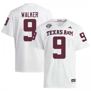 TAMU SEC #9 Jahdae Walker Men NCAA Football White Game Day Sewn Jersey 26249458
