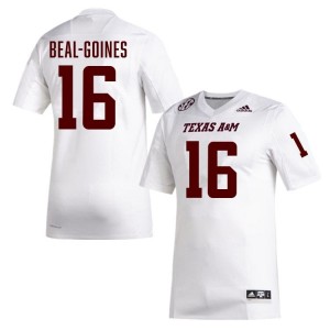 Jamar Beal-Goines Men Licensed #16 Aggies SEC White Football University High-Quality Jersey 75843680